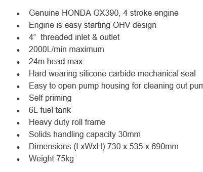 Honda 4" Trash Pump HD